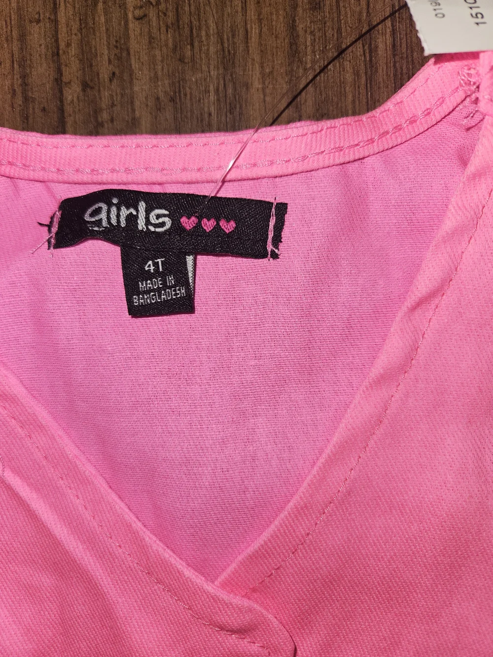 Girls Pink Button-Front Vest & Paperbag Waist Shorts Set